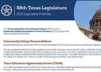 Snapshot of TACC Legislative Agenda