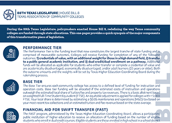 Snapshot of TACC Summary of House Bill 8 