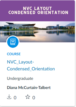 NVC Layout Condensed Orientation