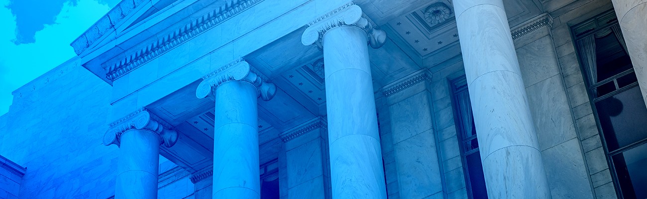 Government Building with a blue tint