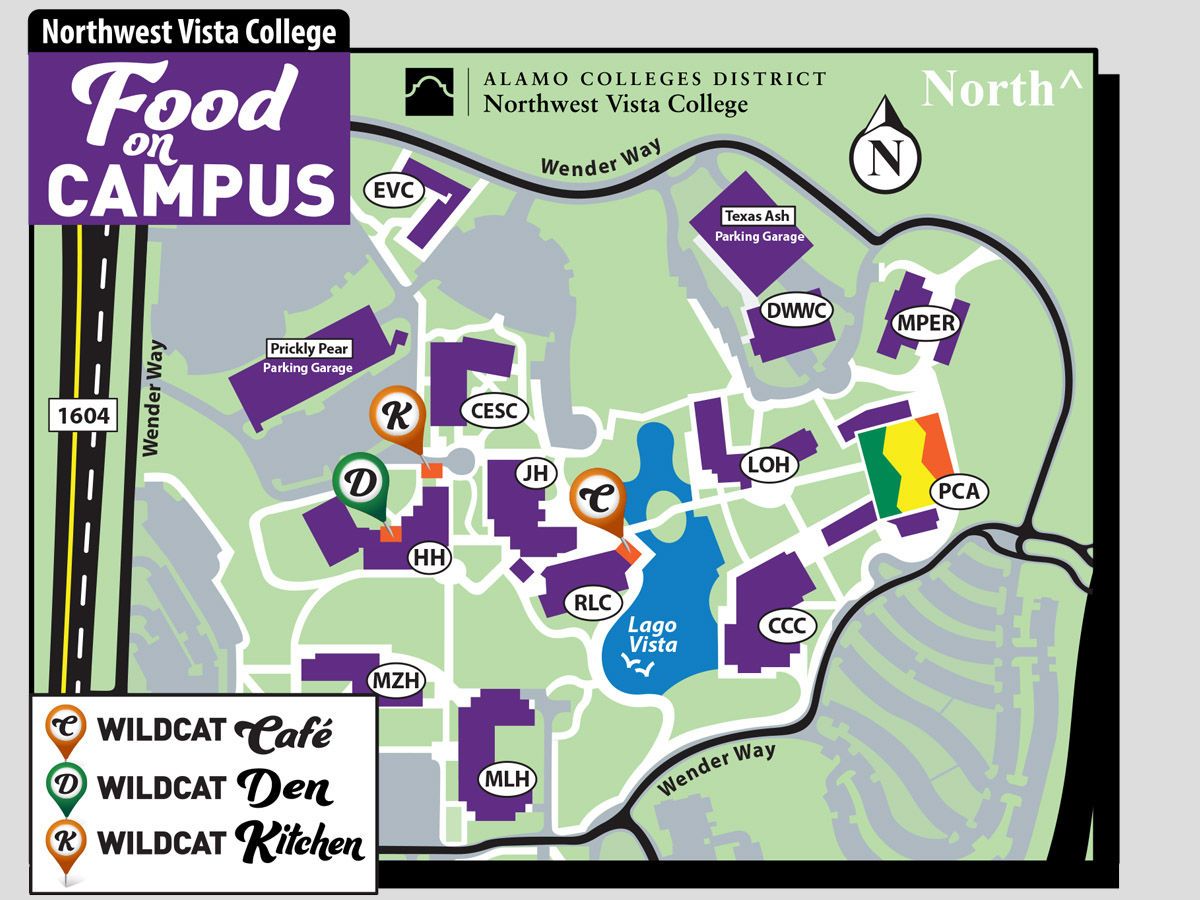 Map of Food on Campus Locations