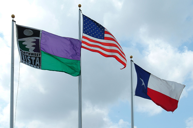NVC History - Flags at Northwest Vista College