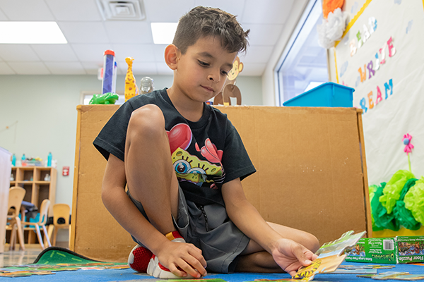 Photo of a child in the REFC program