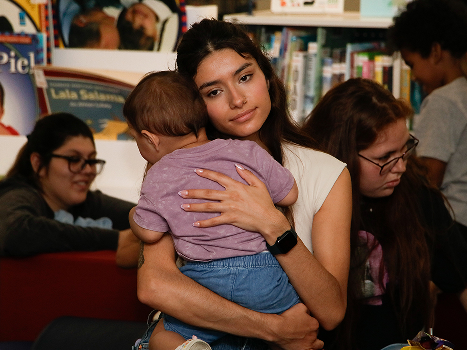 alamo colleges student with child